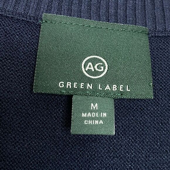 AG Adriano Goldschmied Sweater Mens M Green Blue V-Neck Preppy Lot of 2 NEW - Picture 4 of 16